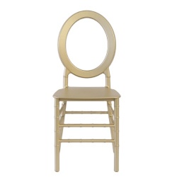 Plastic Clear Stackable Round O Back Chiavari Chair For Wedding